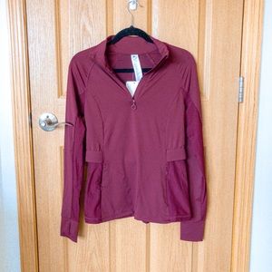 🌟NWT🌟 FABLETICS Maroon 1/2 Zip Athletic Top